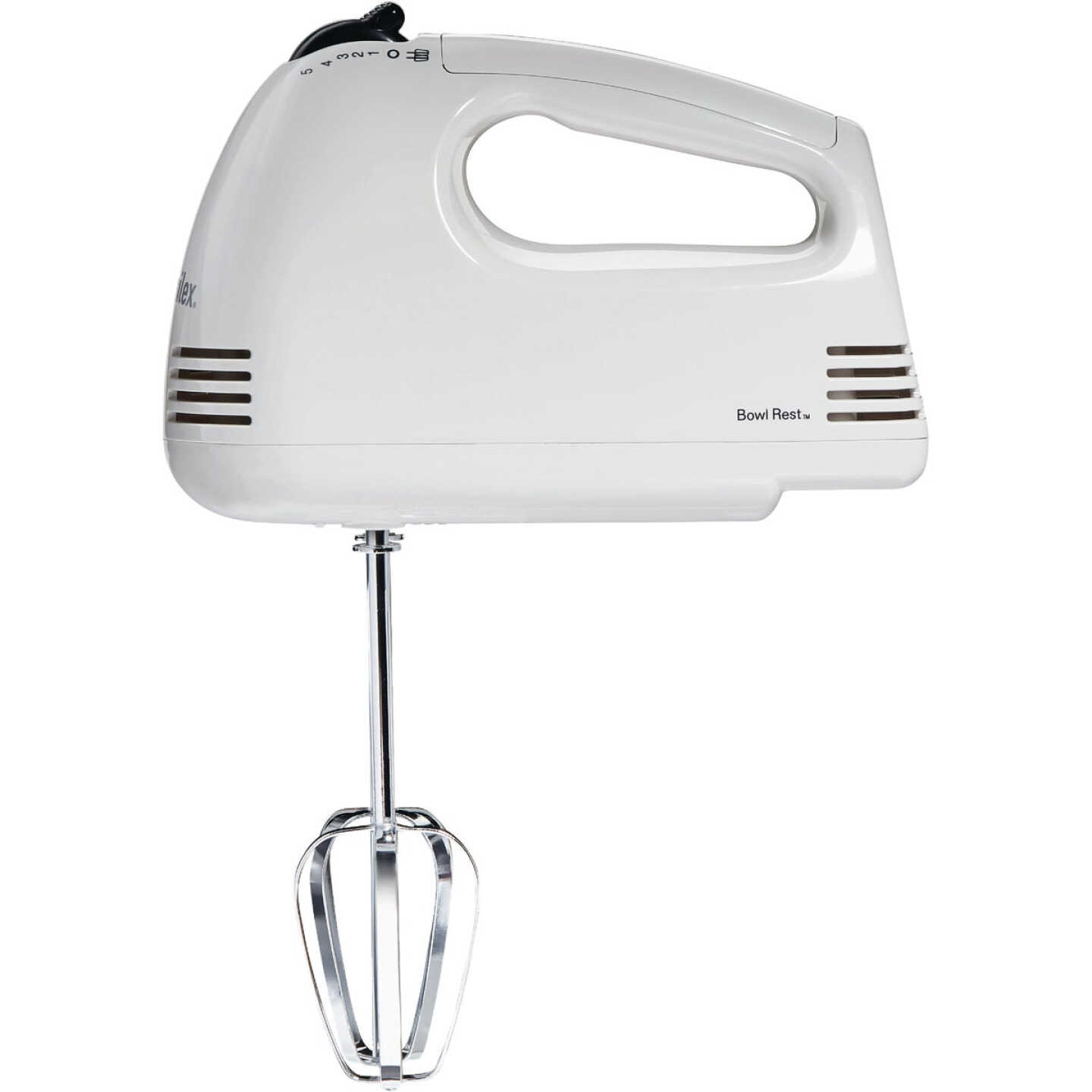 Proctor Silex 5-Speed White Hand Mixer Image 1