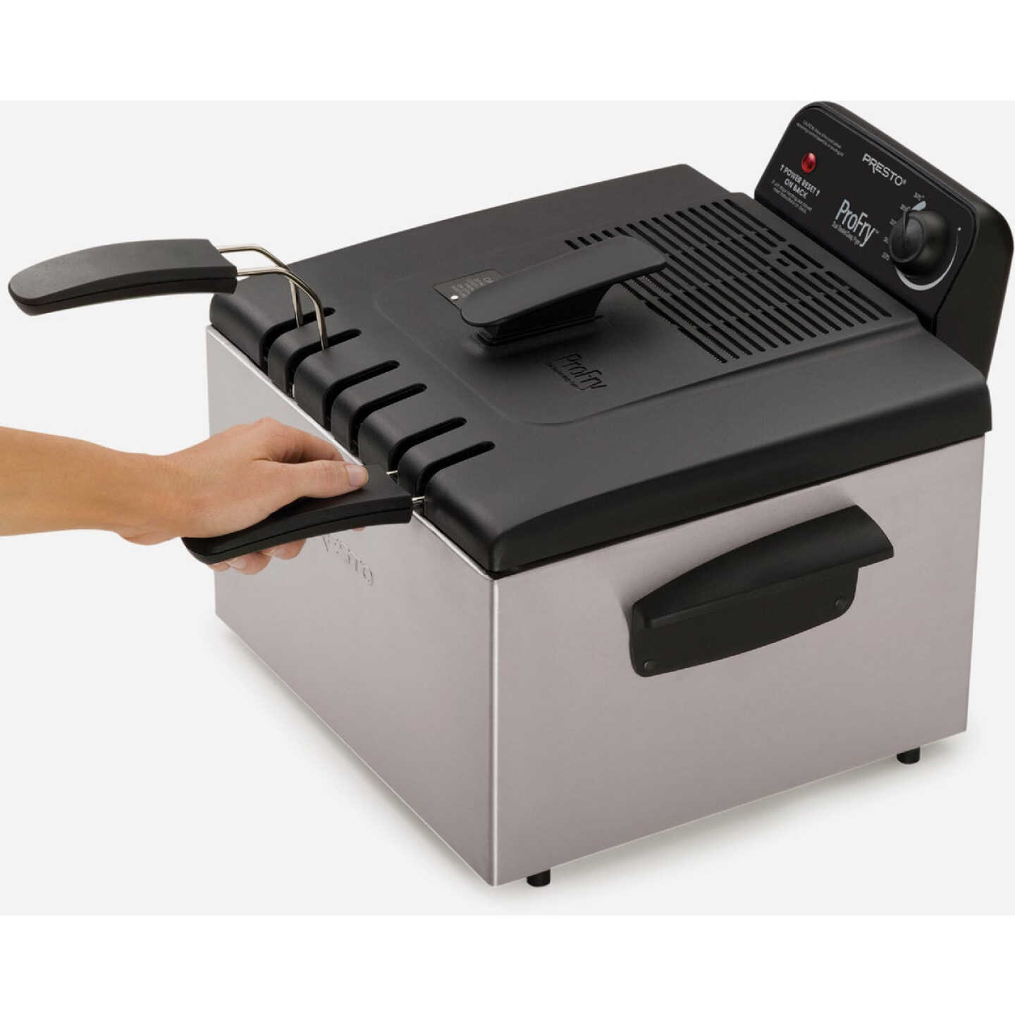 Presto ProFry 3 Qt. Silver Aluminum Dual Basket Deep Fryer Image 7