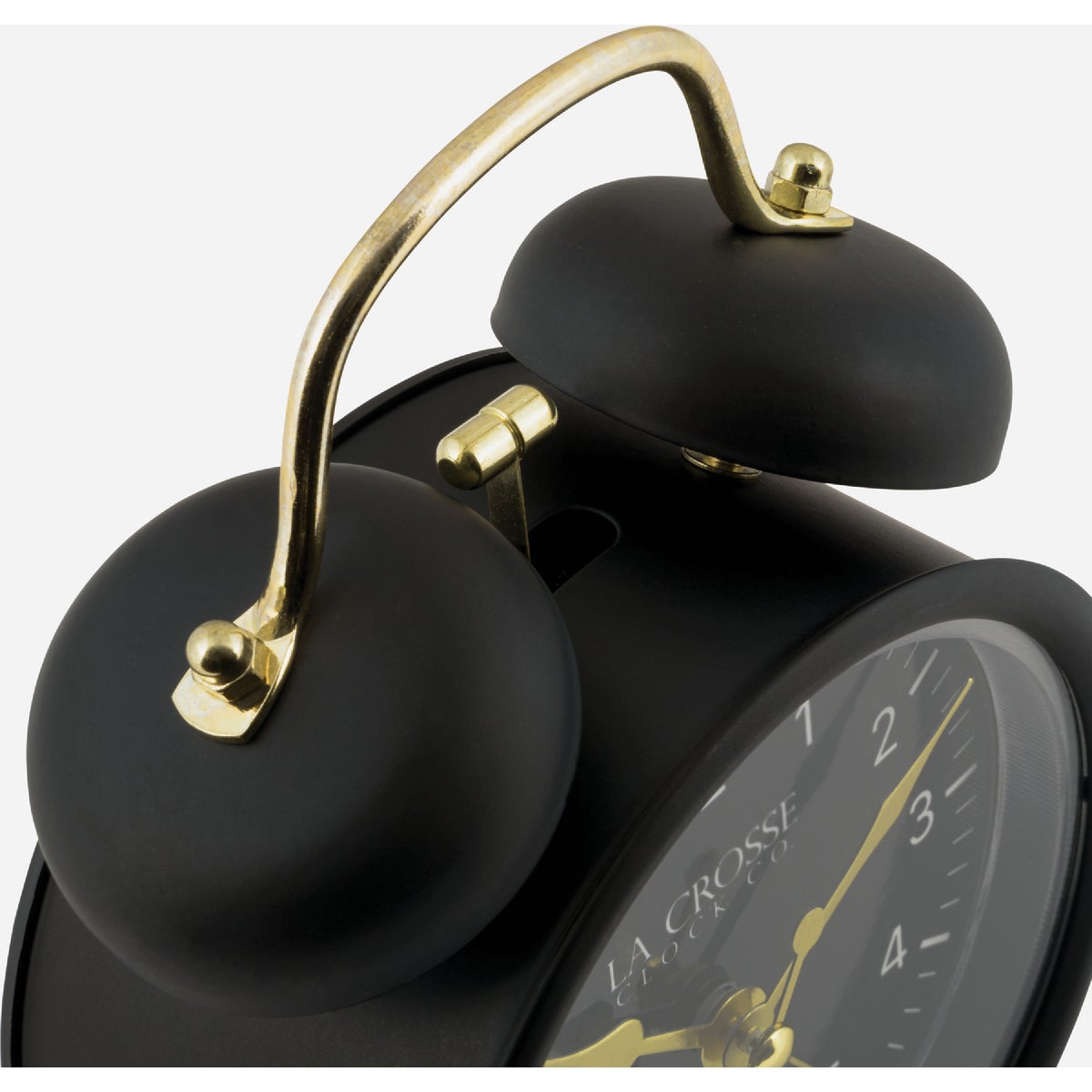 La Crosse Clock Co. Black Twin Bell Alarm Clock Image 3
