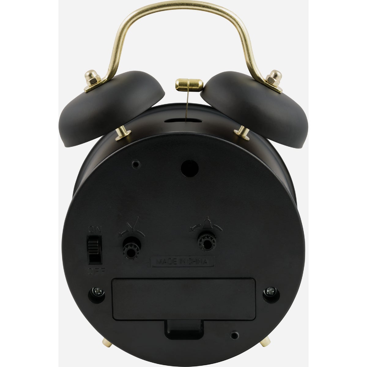 La Crosse Clock Co. Black Twin Bell Alarm Clock Image 4