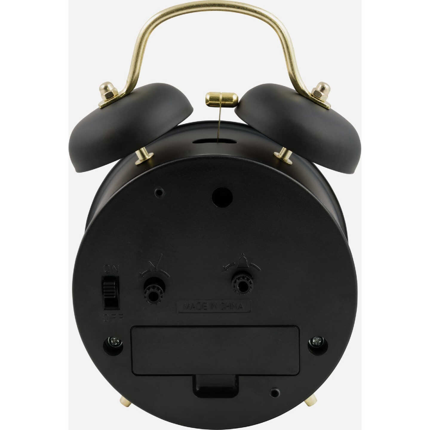 La Crosse Clock Co. Black Twin Bell Alarm Clock Image 4
