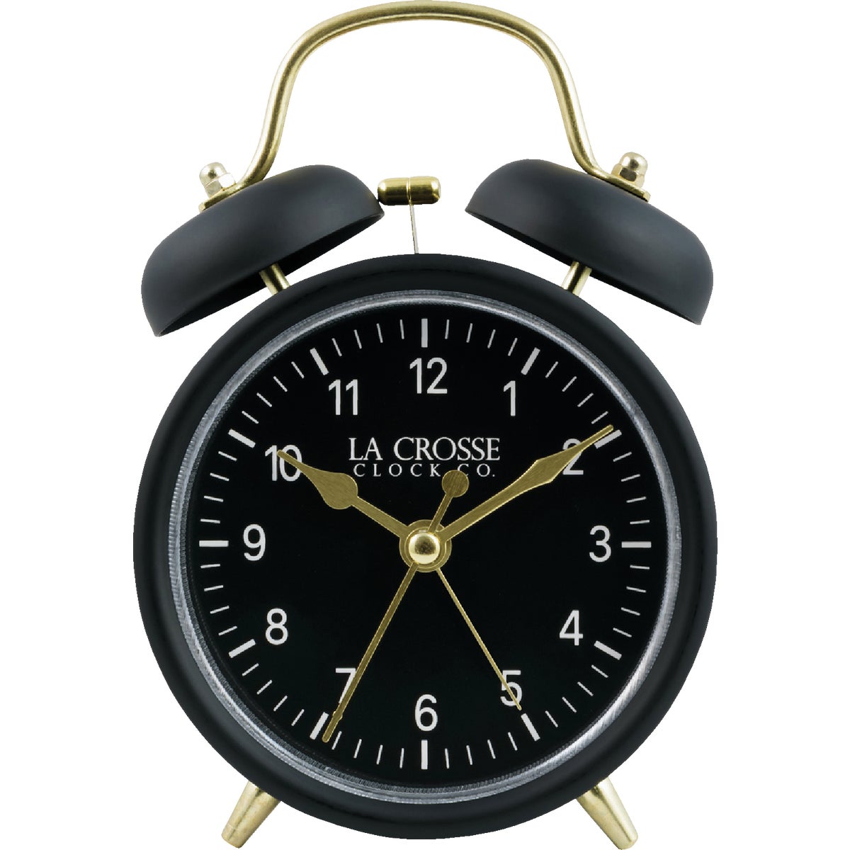 La Crosse Clock Co. Black Twin Bell Alarm Clock Image 6