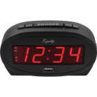La Crosse Technology Equity 0.9 In. Red LED Alarm Clock with USB Charging Port Image 4