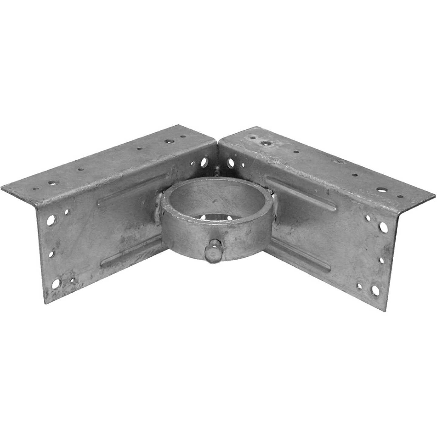 Midwest Air Tech Corner 2-3/8 in. Steel Fence Post Adapter Clamp Image 1