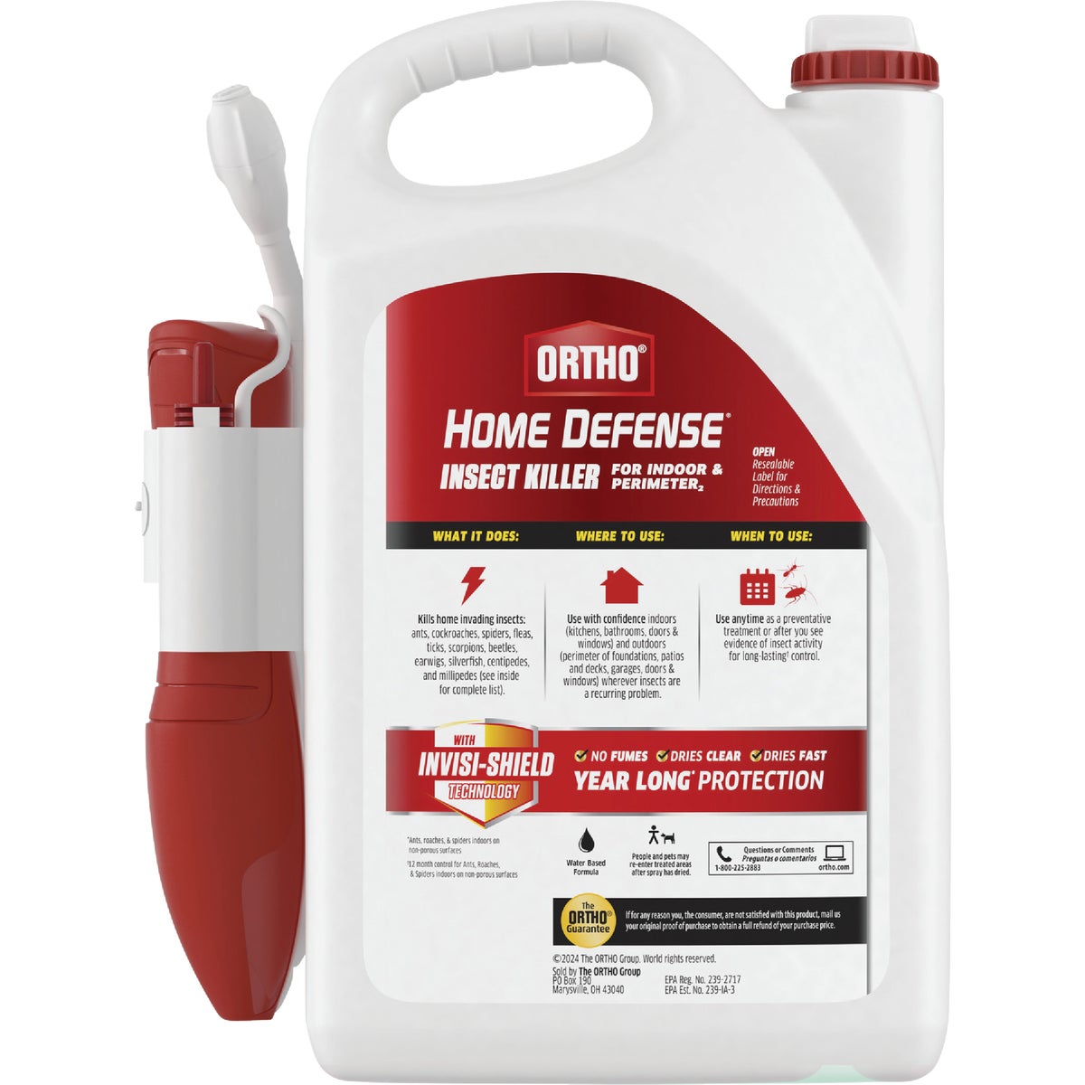 Ortho Home Defense 1.1 Gal. Indoor & Perimeter Insect Killer with Comfort Wand Image 2