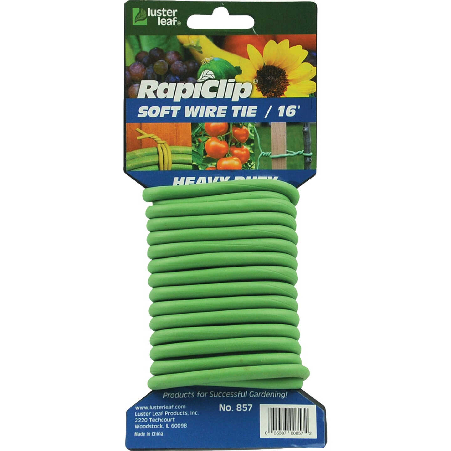 Rapiclip 16 Ft. Green Heavy-Duty Soft Wire Twist Ties Image 1