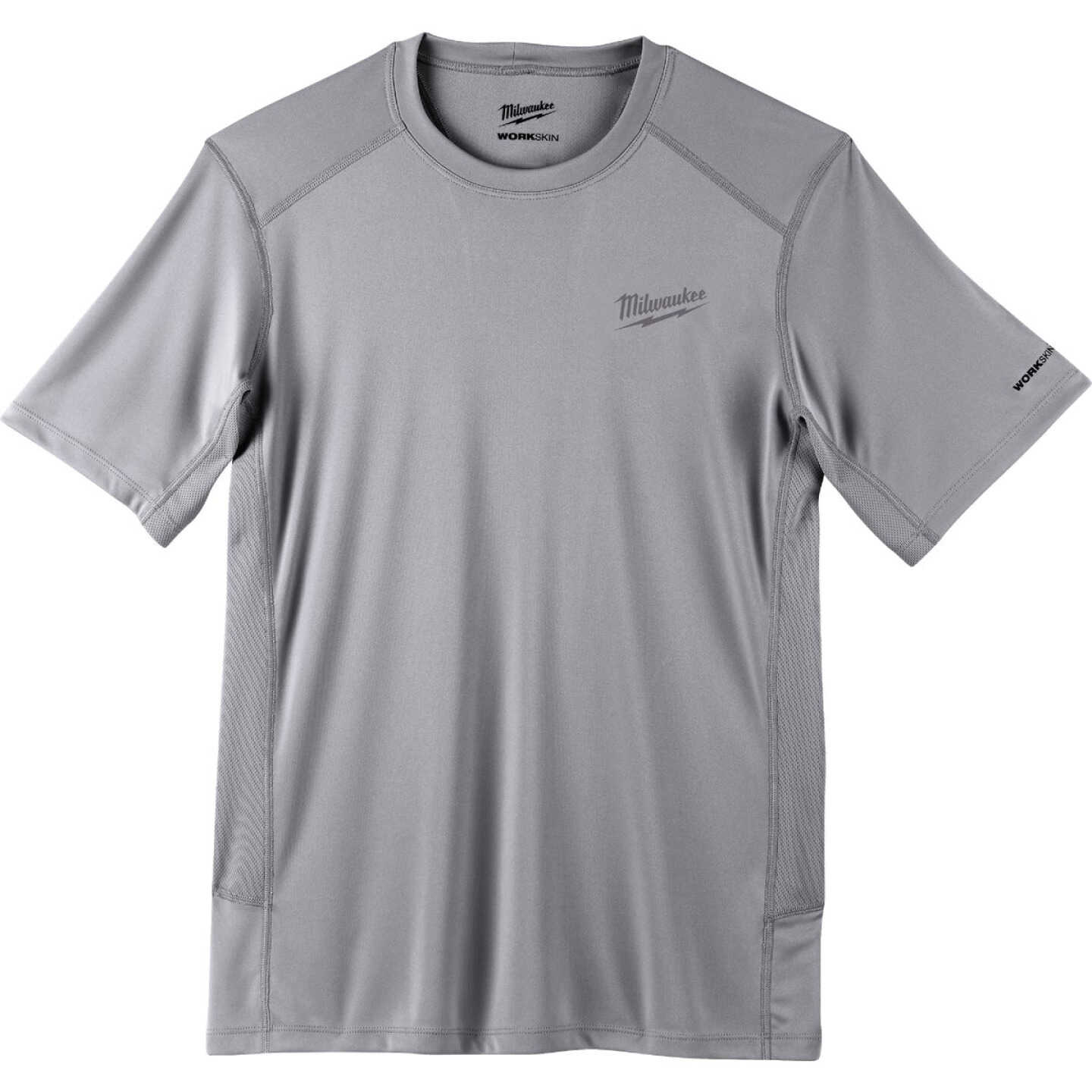Milwaukee Workskin Large Gray Short Sleeve Men's Lightweight Performance Shirt Image 2