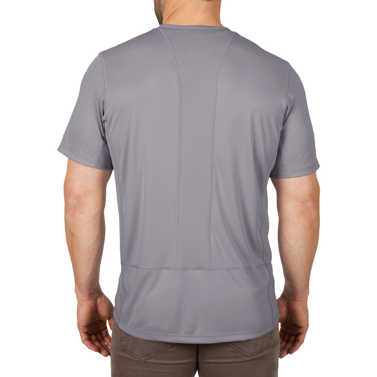 Milwaukee Workskin Large Gray Short Sleeve Men's Lightweight Performance Shirt Image 3