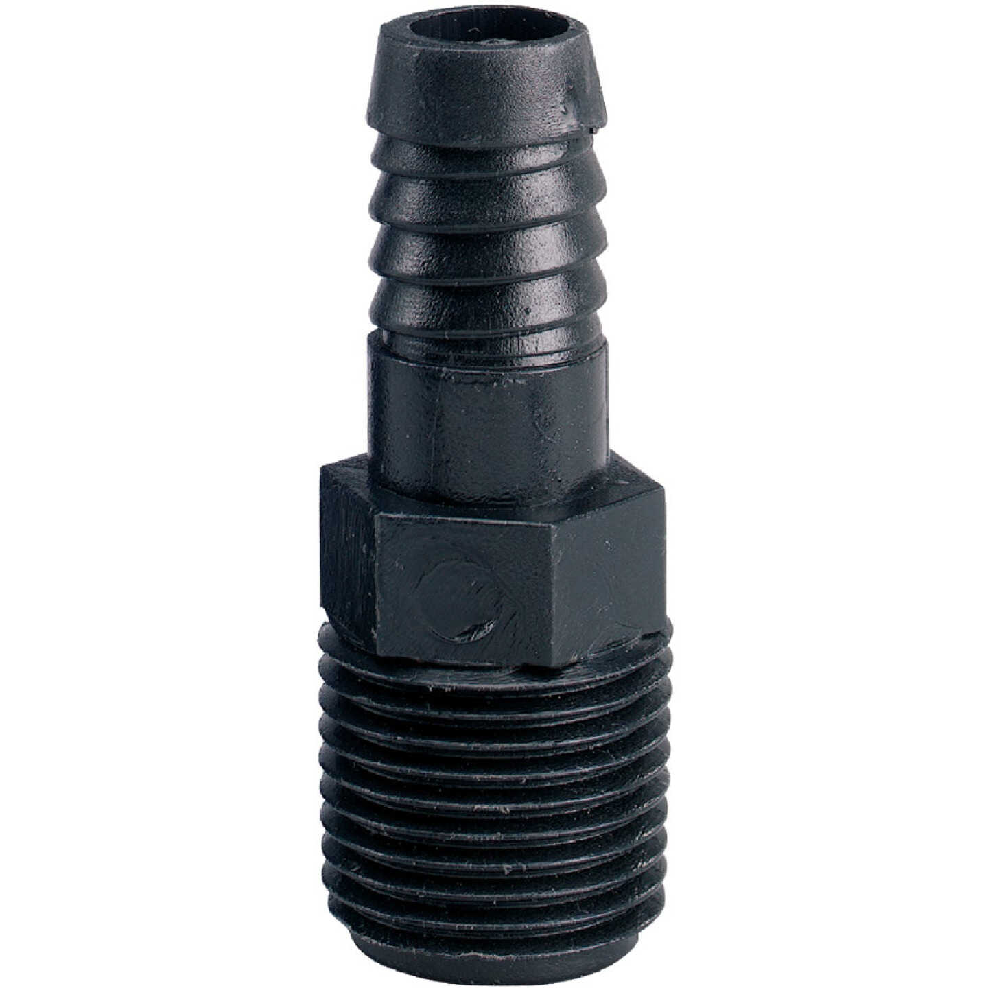 Orbit 3/4 In. MNPT x 1/2 In. Barbed Plastic Riser Flex Fitting Straight Adapter Image 1