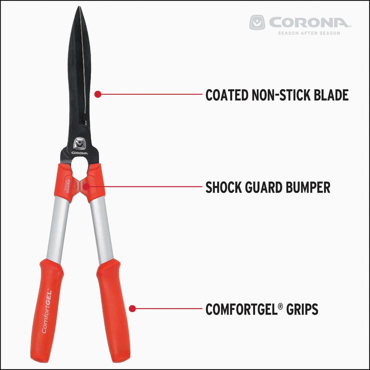 Corona ComfortGEL 9 In. Ergonomic Hedge Shears Image 2