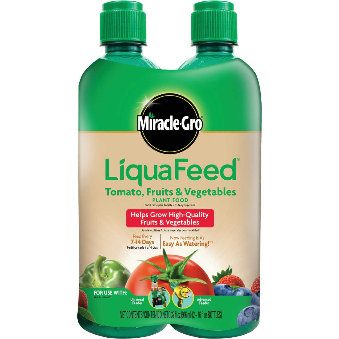 Miracle-Gro LiquaFeed 16 Oz. Liquid Tomato, Fruits & Vegetables Plant Food (2-Pack) Image 1