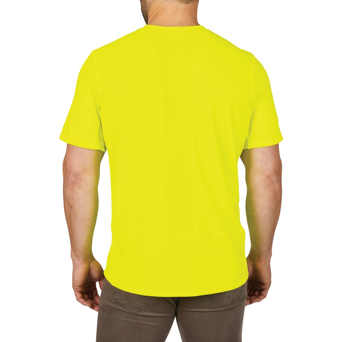 Milwaukee Workskin Large High Visibility Short Sleeve Men's Lightweight Performance Shirt Image 4