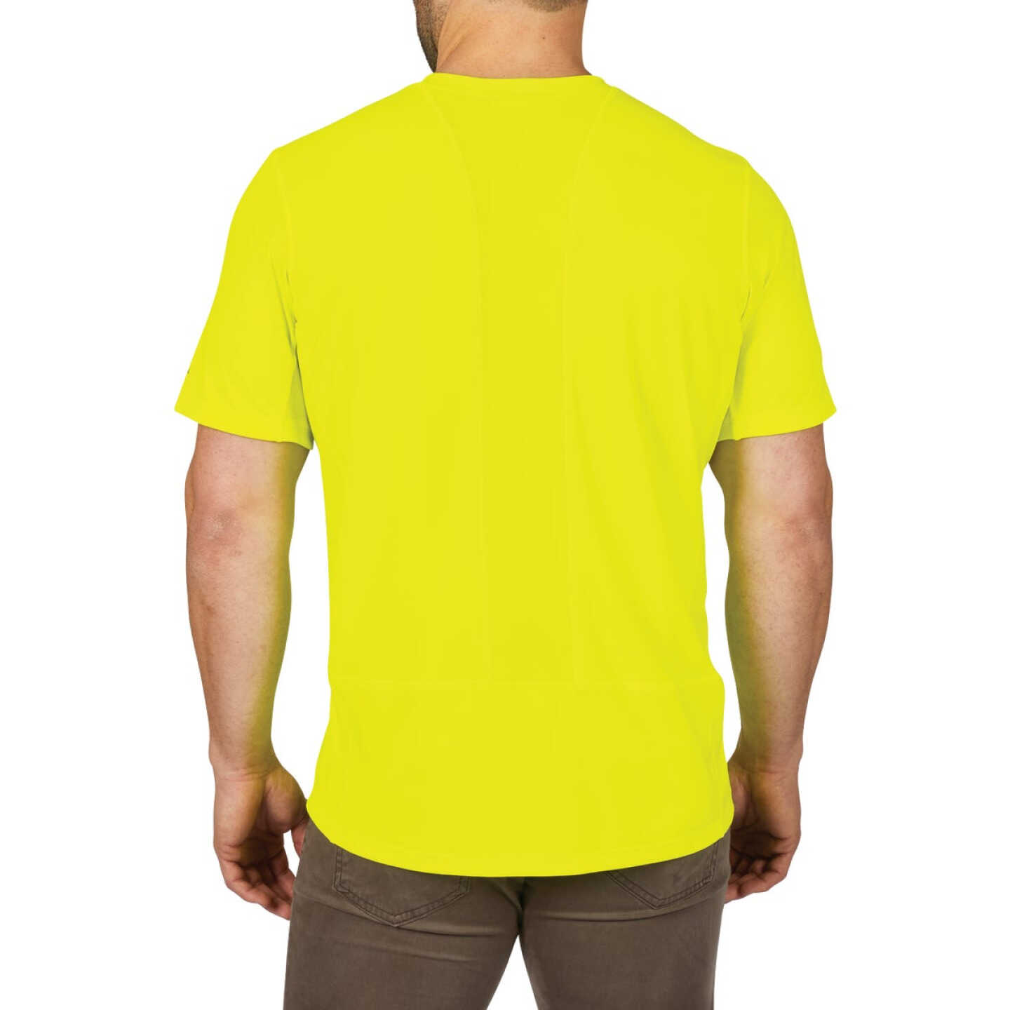 Milwaukee Workskin XL High Visibility Short Sleeve Men's Lightweight Performance Shirt Image 4