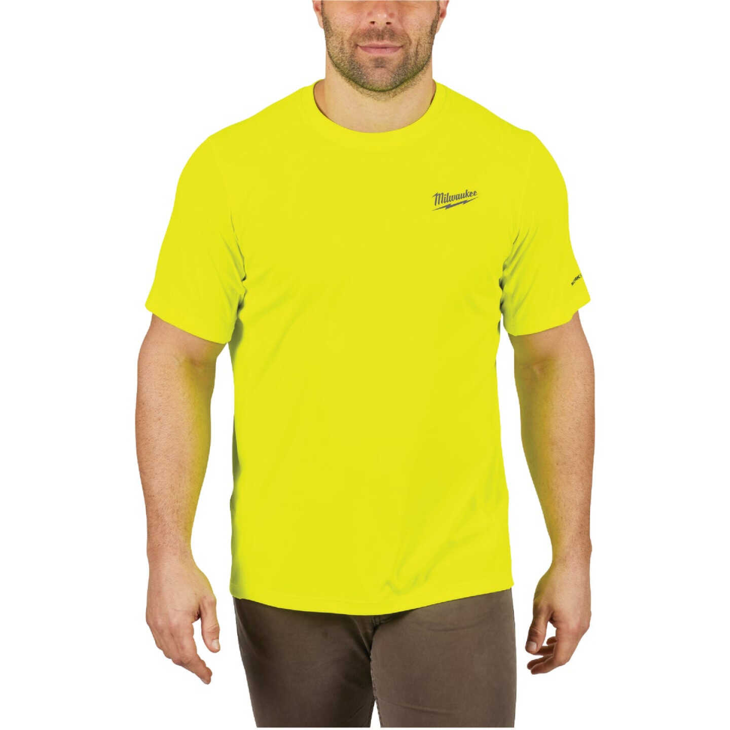 Milwaukee Workskin XL High Visibility Short Sleeve Men's Lightweight Performance Shirt Image 1