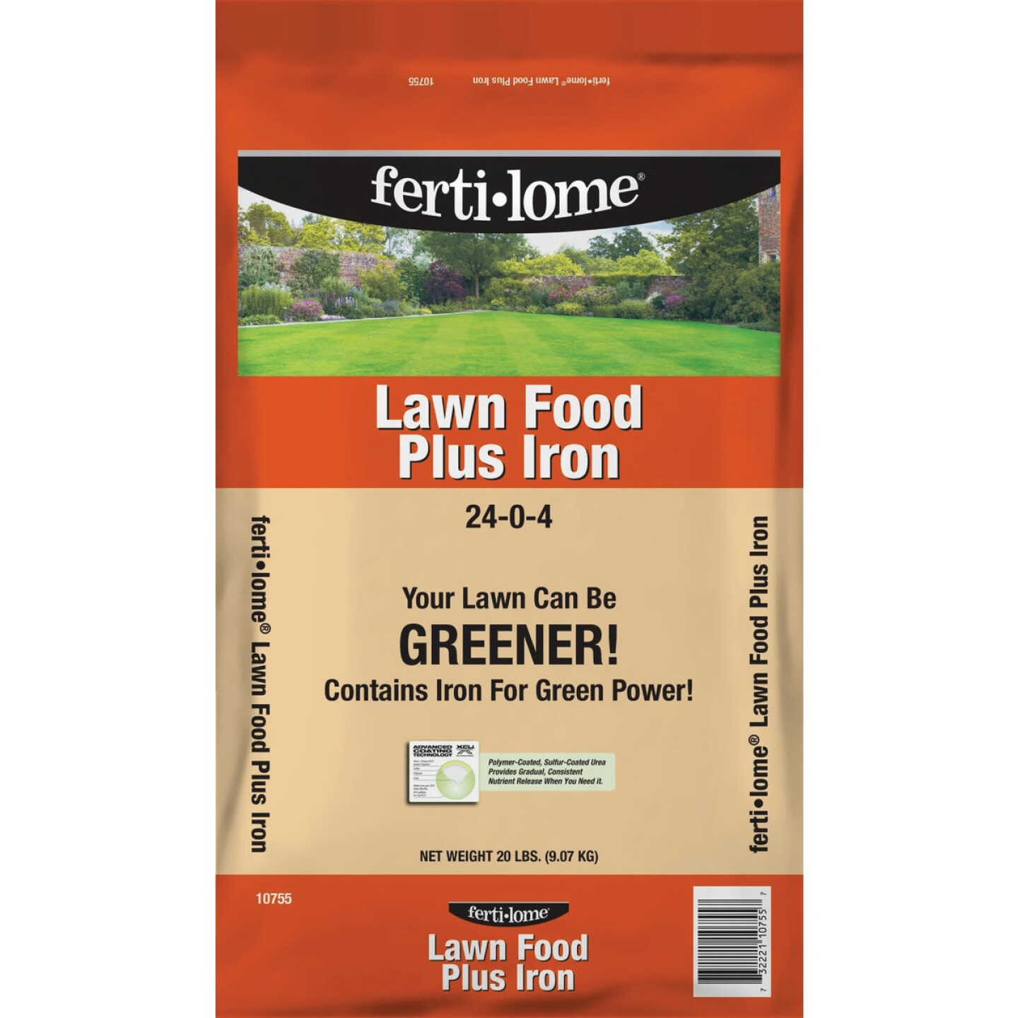 Ferti-lome 20 Lb. 5000 Sq. Ft. 24-0-4 Lawn Fertilizer Plus Iron Image 1