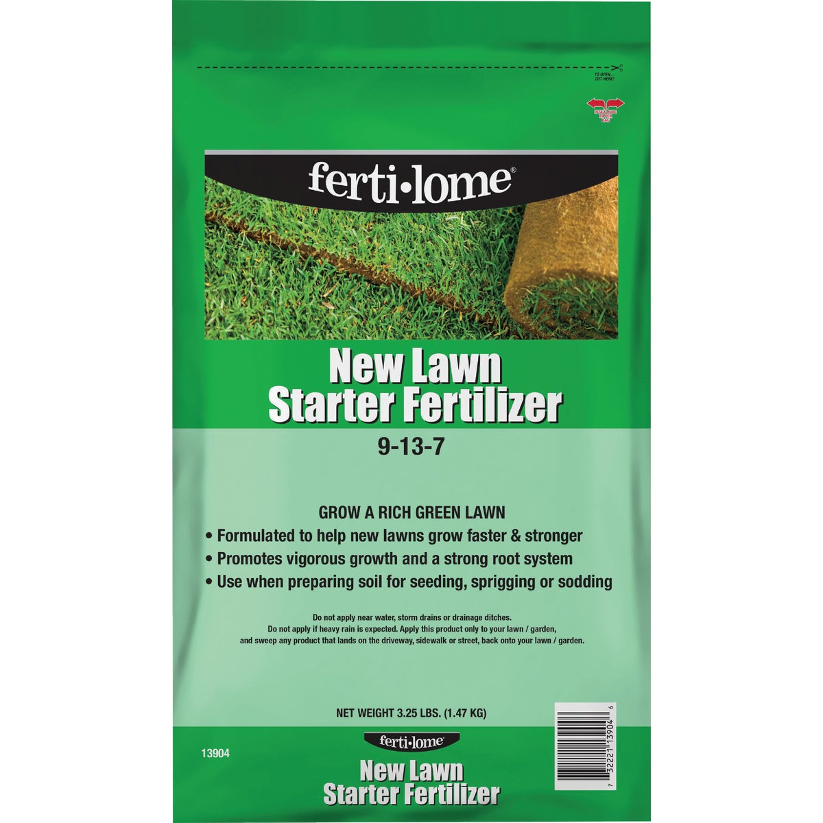 Ferti-lome 3.25 Lb. 812 Sq. Ft. 9-13-7 New Lawn Starter Fertilizer