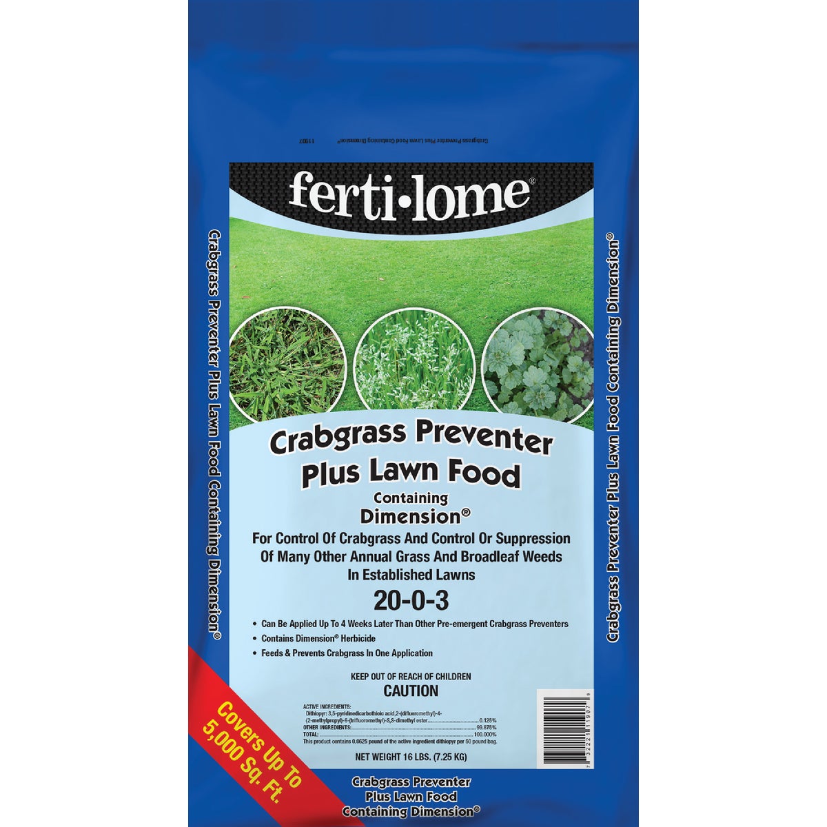 Ferti-lome 16 Lb. 5000 Sq. Ft. 20-0-3 Lawn Fertilizer with Crabgrass Preventer