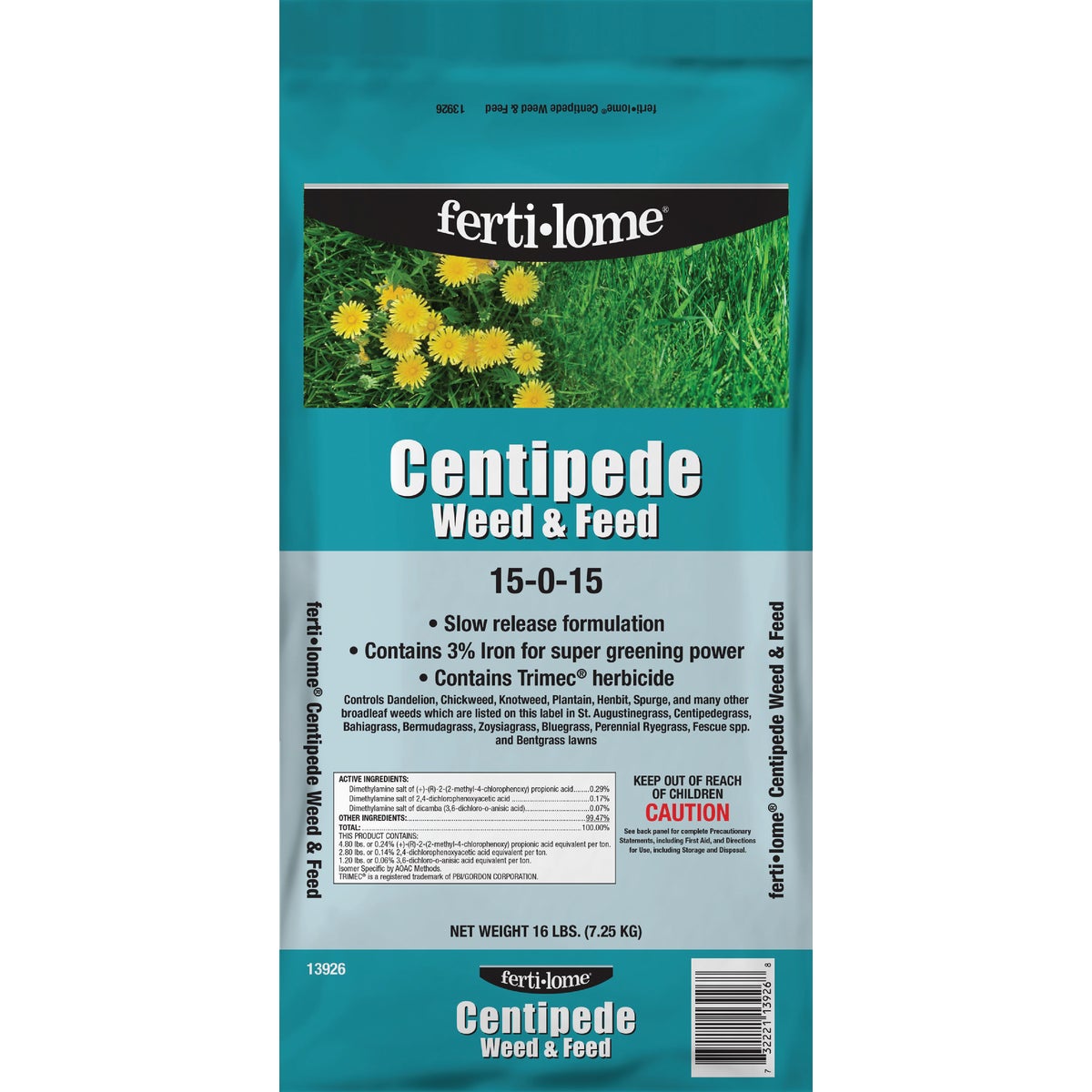 Ferti-lome Centipede Weed & Feed 16 Lb. 5000 Sq. Ft. 15-0-15 Lawn Fertilizer with Weed Killer
