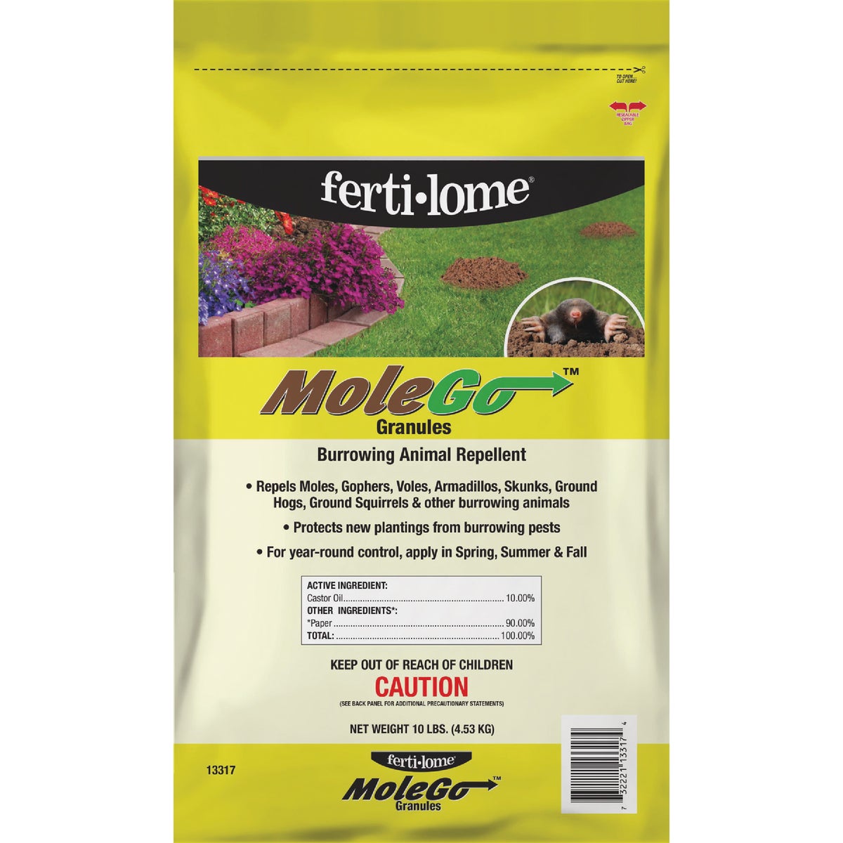 Fertilome MoleGo 10 Lb. Granular Mole & Gopher Repellent