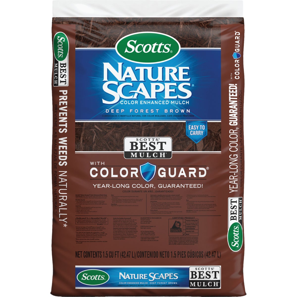 Scotts Nature Scapes 1.5 Cu. Ft. Deep Forest Brown Color Enhanced Mulch