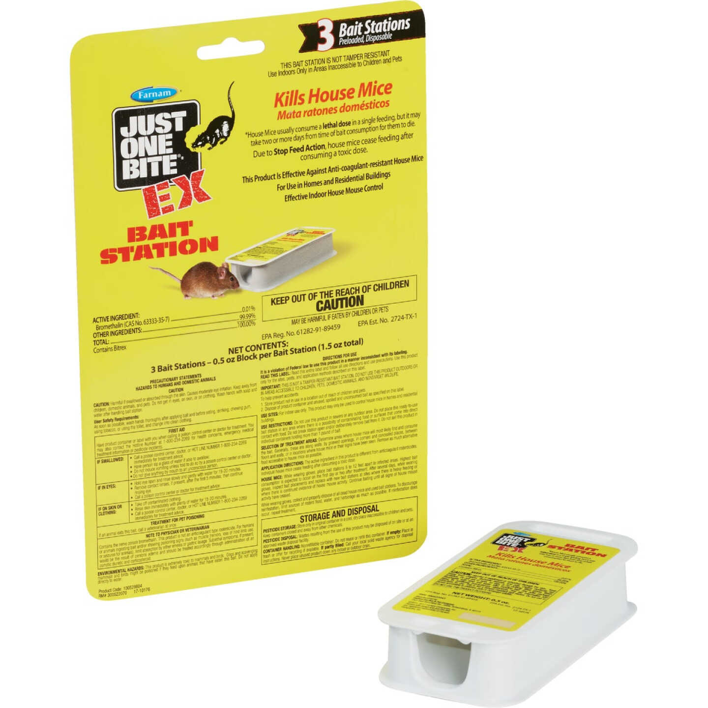 Just One Bite Disposable Mouse Bait Station (3-Pack) Image 1