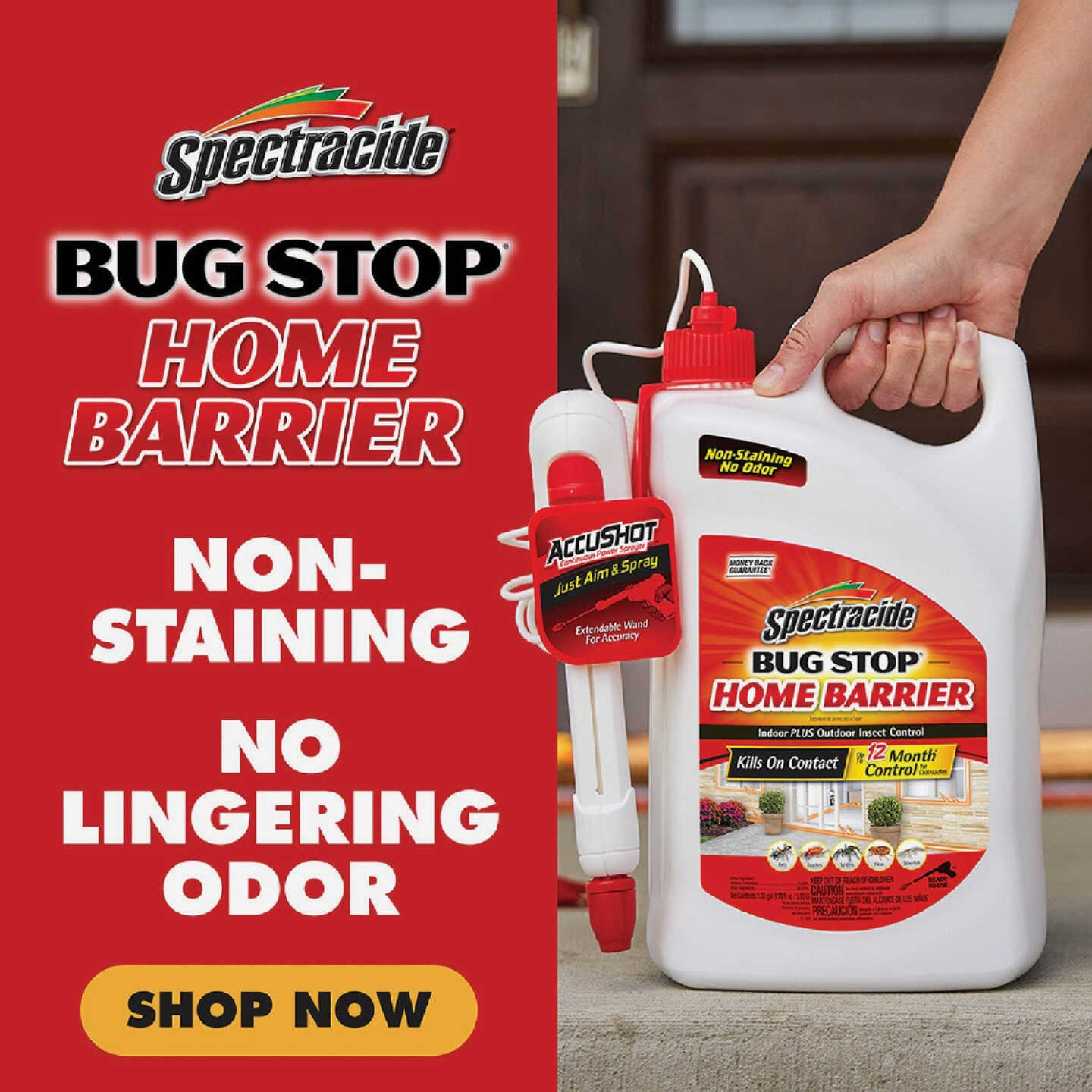Spectracide Bug Stop Home Barrier 1.33 Gal. Ready To Use Battery-Powered Wand Sprayer Insect Killer Image 3