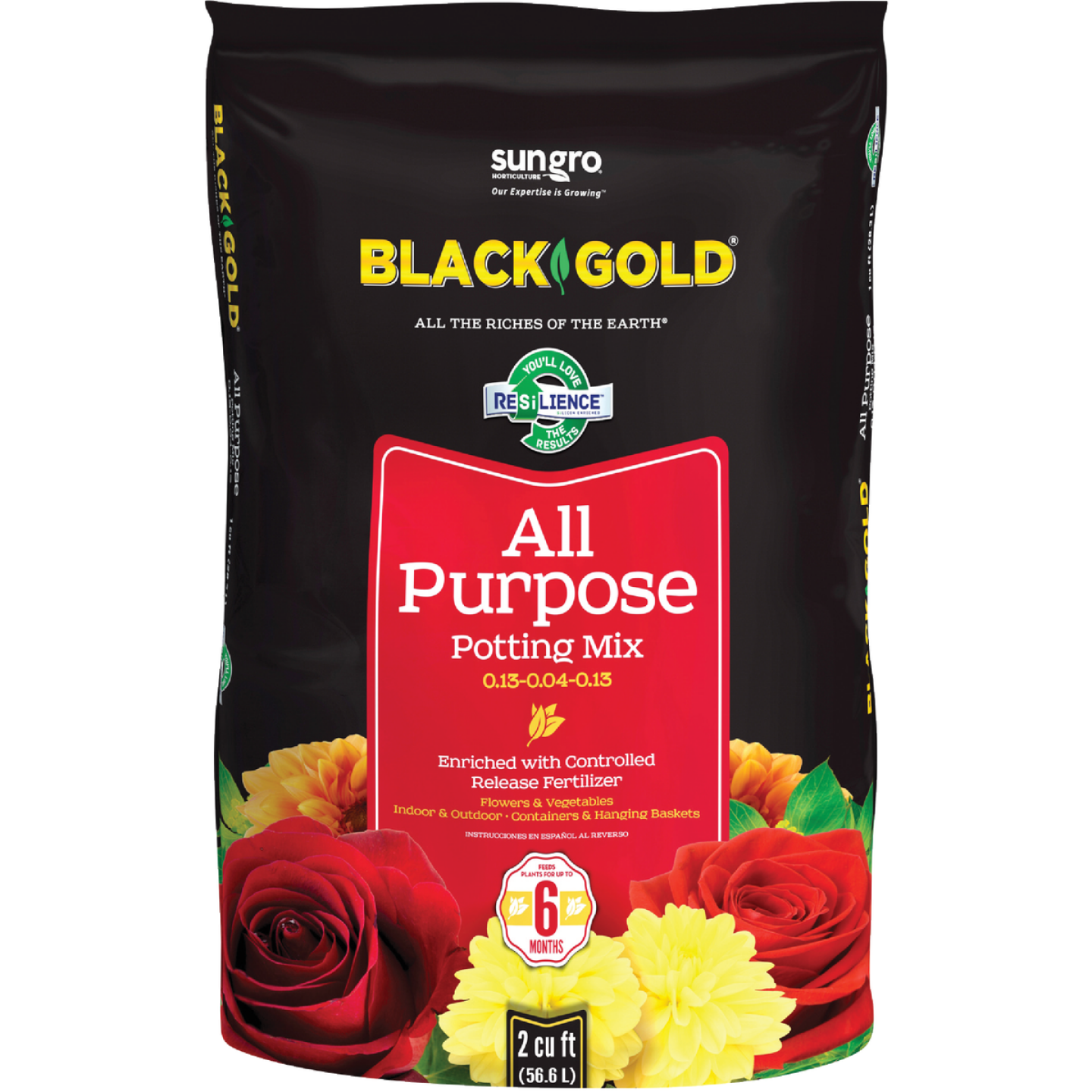 Black Gold 2 Cu. Ft. 47-1/2 Lb. All Purpose Potting Soil Mix Image 1