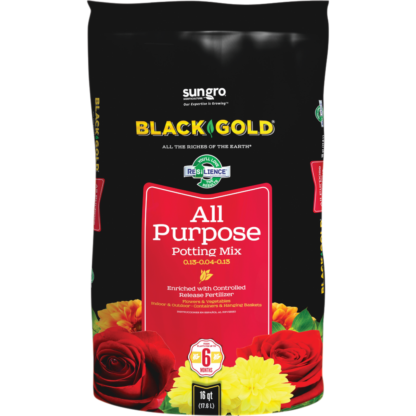 Black Gold 16 Qt. 12-1/2 Lb. All Purpose Potting Soil Mix Image 1