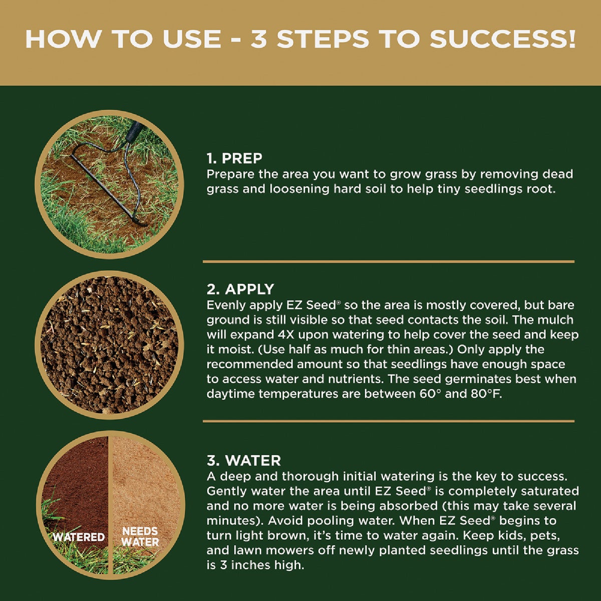 Scotts EZ Seed 3.75 Lb. 85 Sq. Ft. Patch & Repair for Bermudagrass Mulch, Seed and Fertilizer Combination Image 5