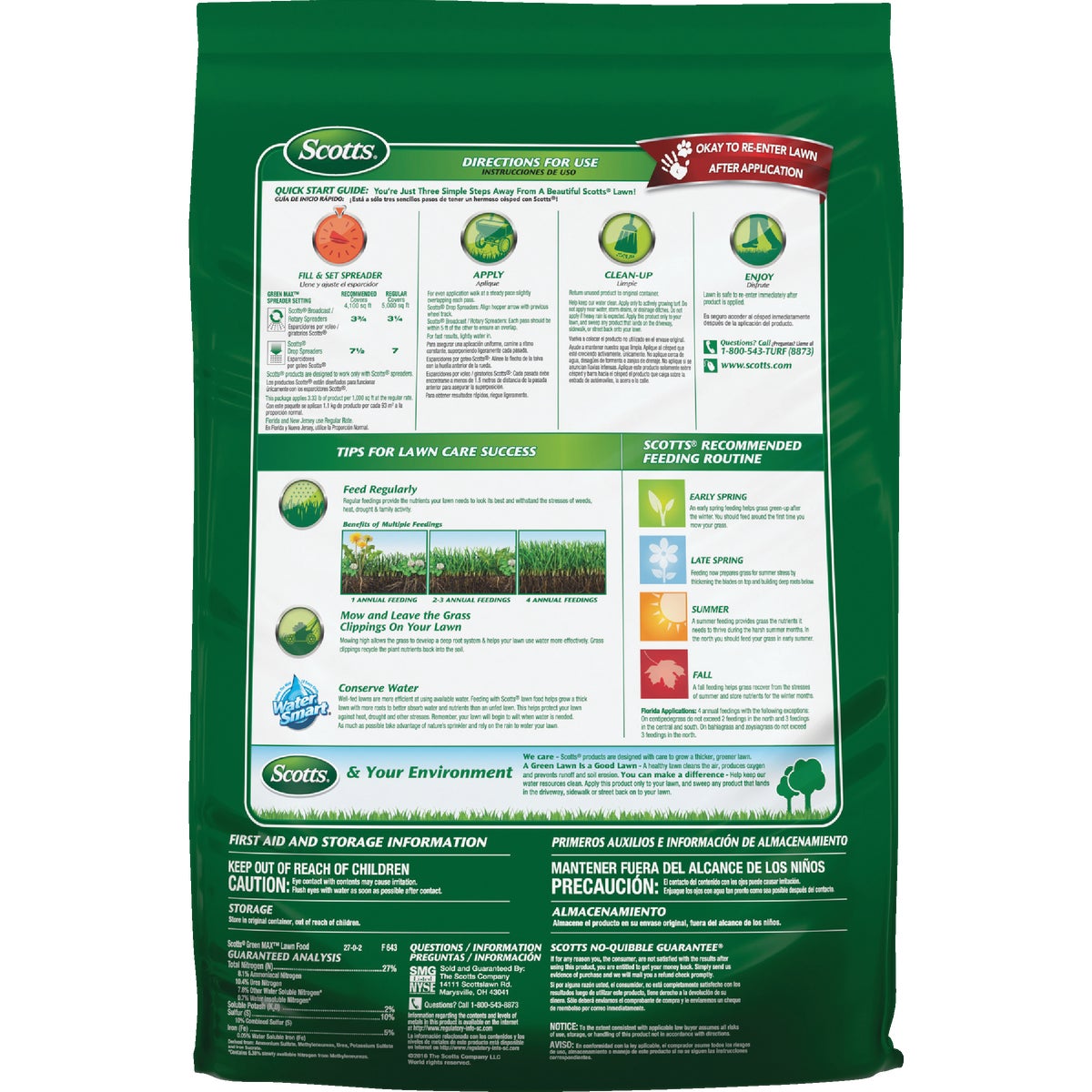 Scotts Green Max 16.9 Lb. 5000 Sq. Ft. Lawn Food  Image 4