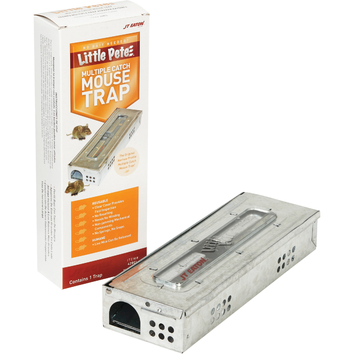 JT Eaton Little Pete Mechanical Mouse Trap with Clear Inspection Window (1-Pack) Image 4