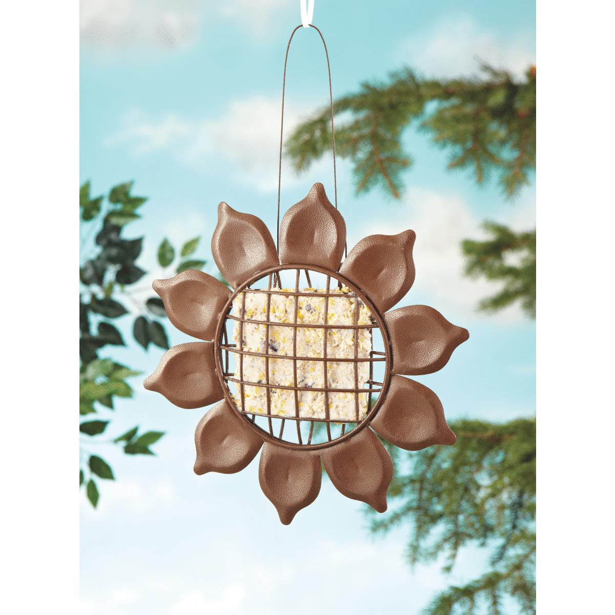 Northstates Bronze 1-Cake Metal Sunflower Suet Feeder