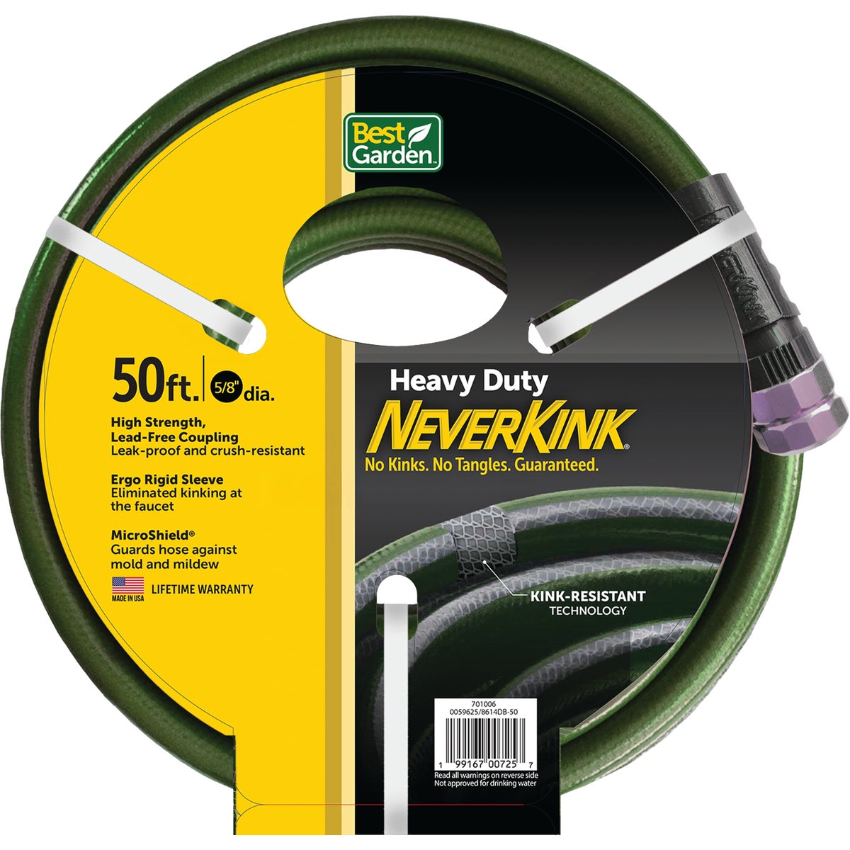 Teknor Apex Neverkink 5/8 In. Dia. x 50 Ft. L. Extra Heavy-Duty Garden Hose