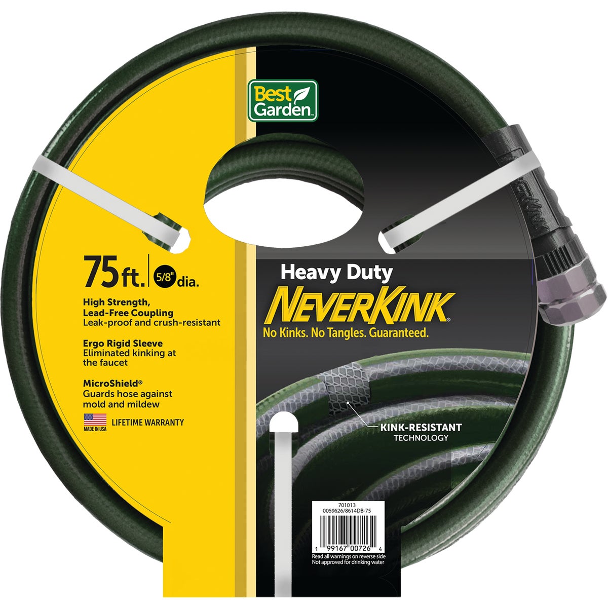 Teknor Apex Neverkink 5/8 In. Dia. x 75 Ft. L. Extra Heavy-Duty Garden Hose