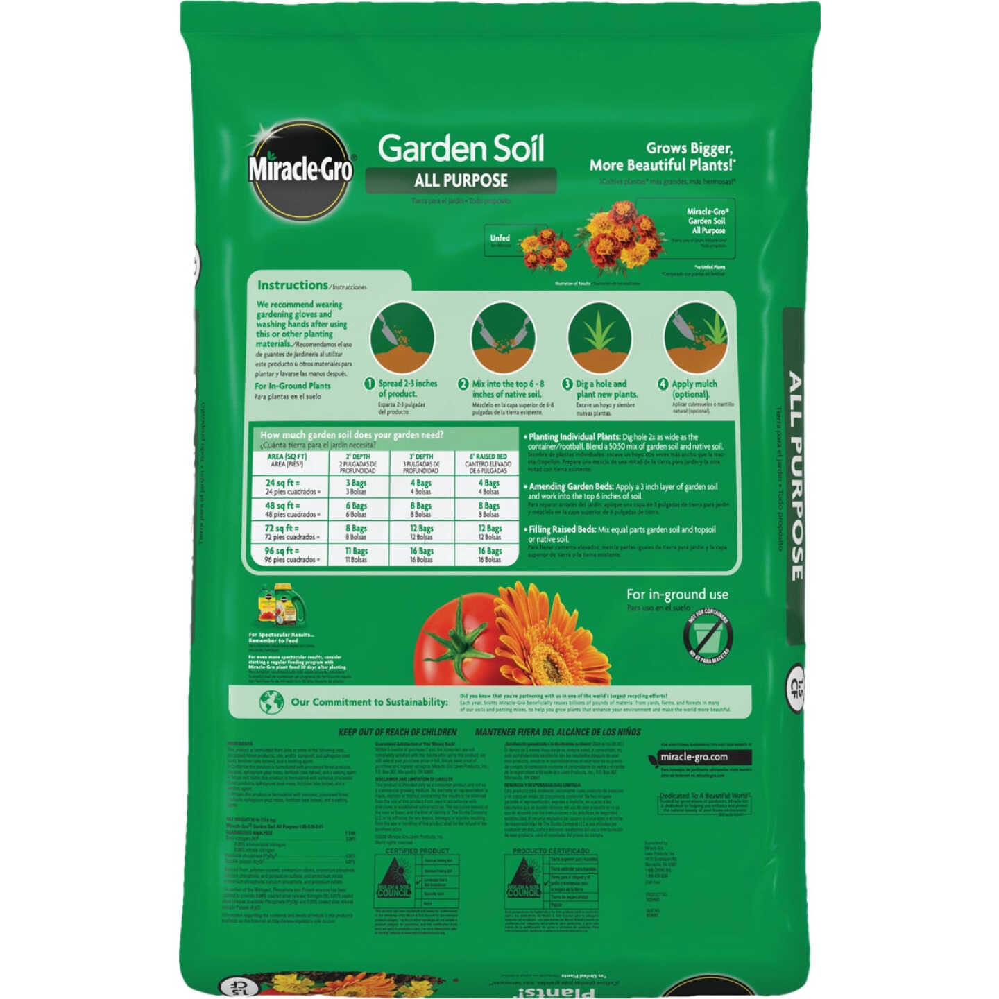 Miracle-Gro 1.5 Cu. Ft. All Purpose Garden Soil for In-Ground Use Image 2