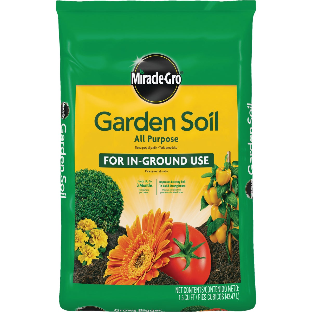Miracle-Gro 1.5 Cu. Ft. All Purpose Garden Soil for In-Ground Use