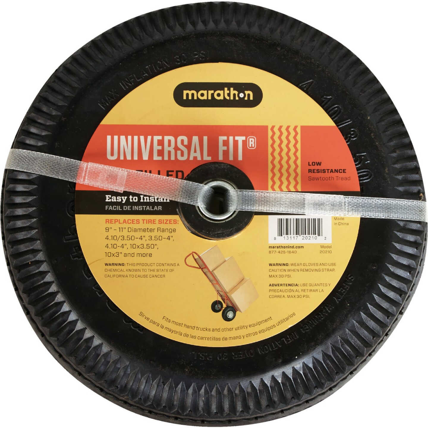 Marathon Universal Fit Hand Truck Tire Image 1