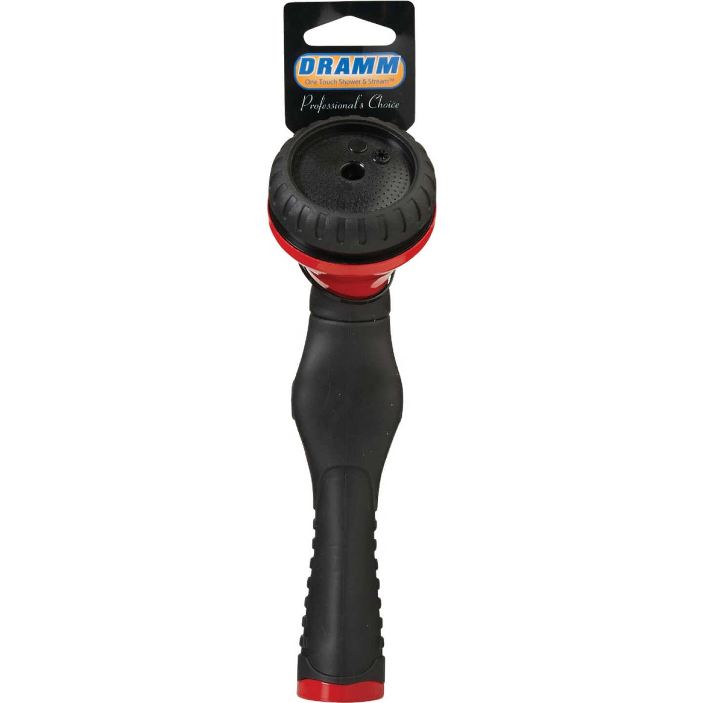 Dramm One Touch Heavy-Duty Metal Shower & Stream Multi-Pattern Nozzle, Red Image 2