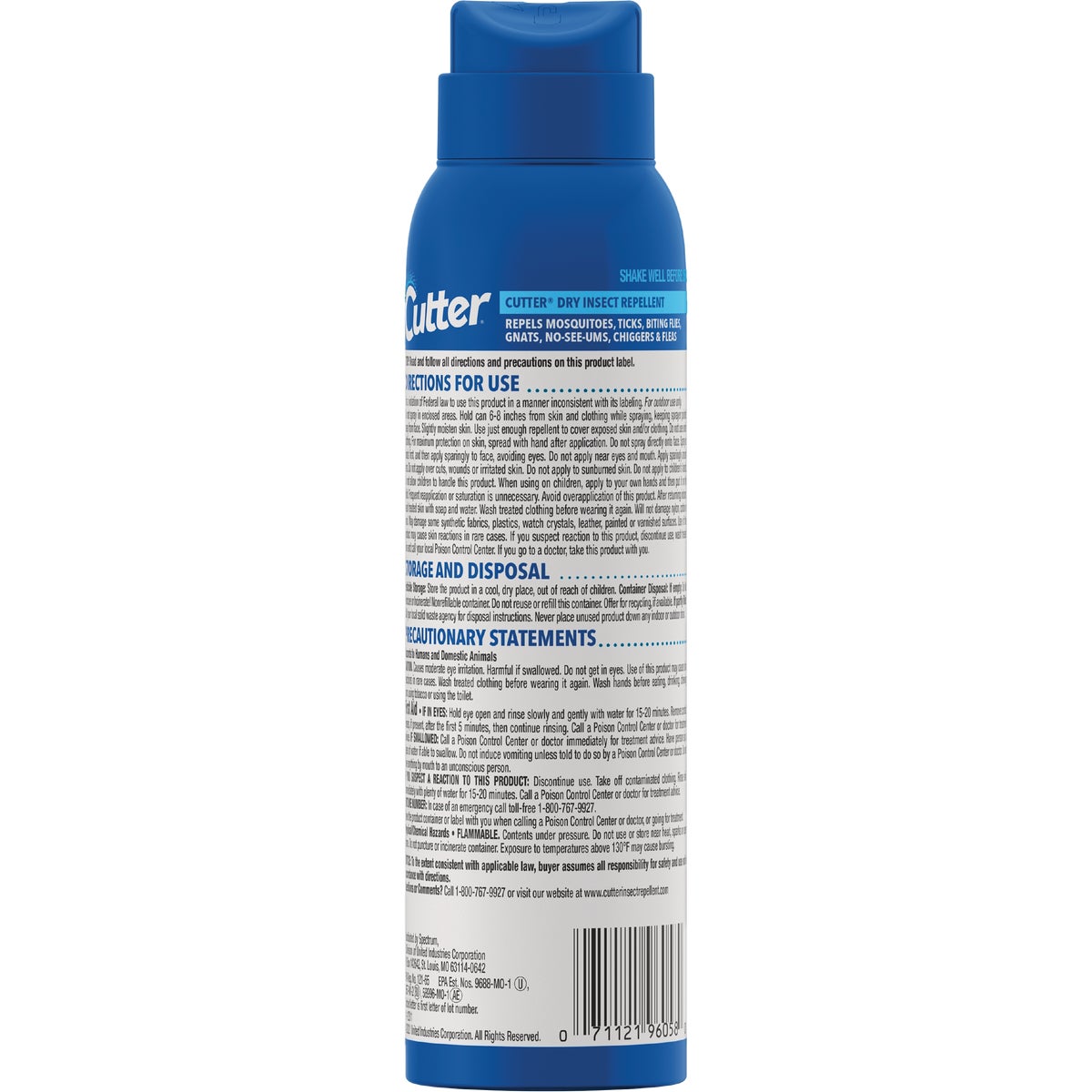 Cutter Dry 4 Oz. Insect Repellent Aerosol Spray Image 3