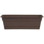 Bloem Dura Cotta 30 In. Plastic Chocolate Flower Box Image 1