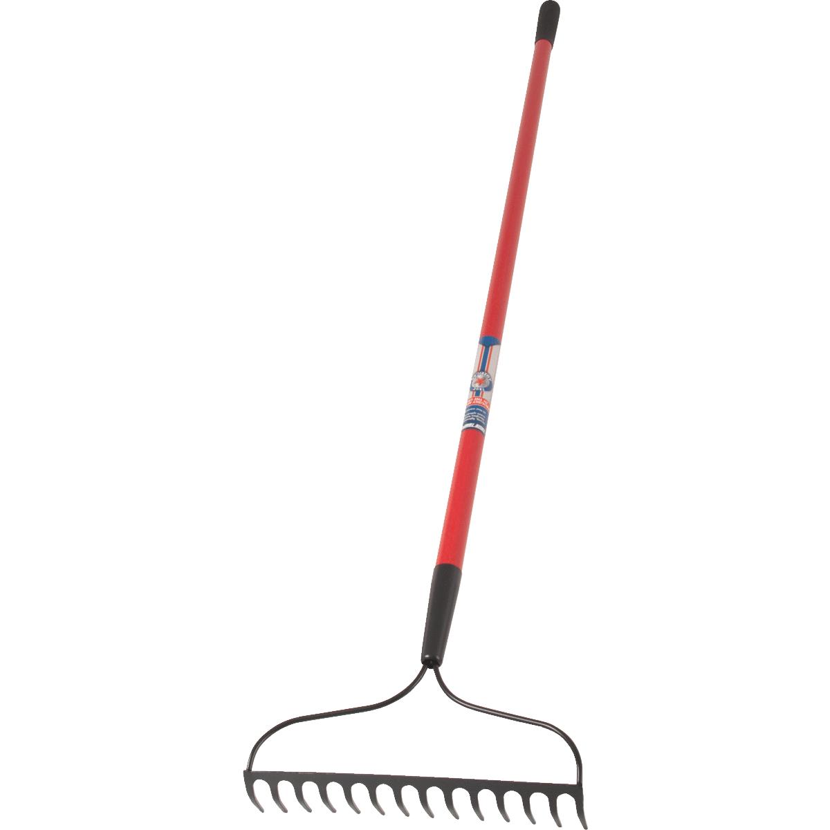 True American 54 In. Fiberglass Handle 14-Tine Bow Garden Rake