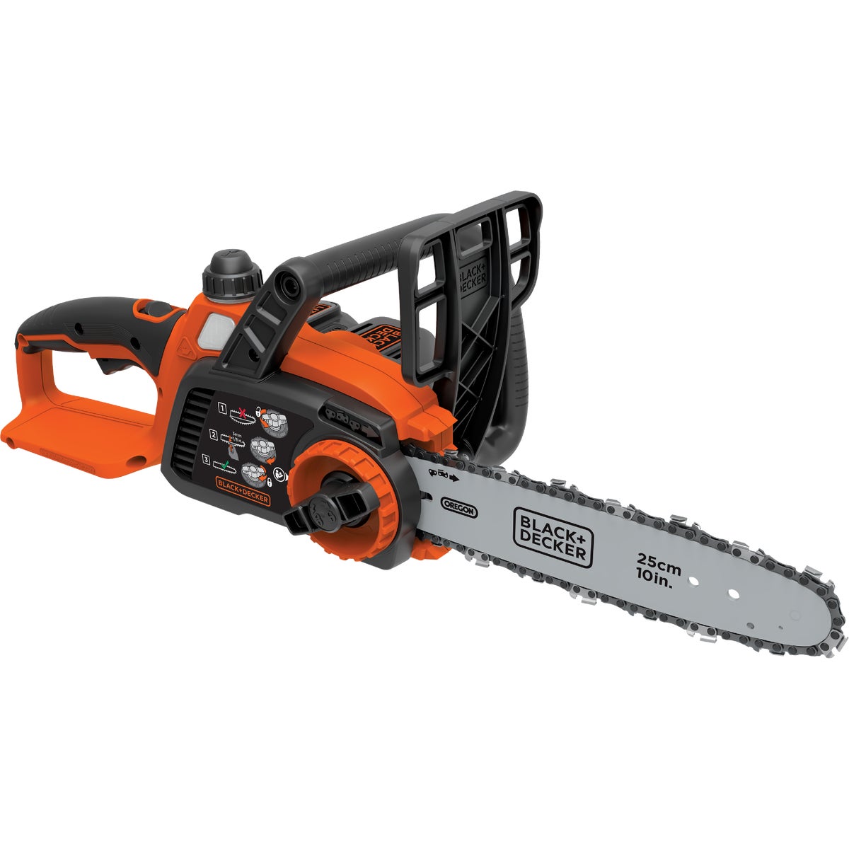 Black & Decker 10 In. 20V MAX Lithium Ion Cordless Chainsaw Kit with Battery & Charger