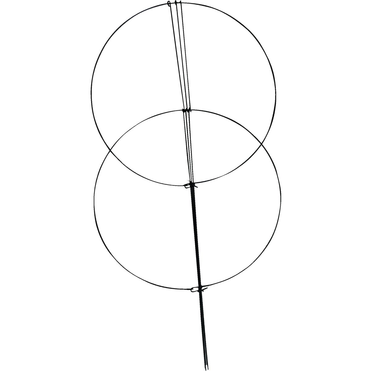 Best Garden 36 In. H. x 18 In. Dia. Green Vinyl-Coated Steel Double Plant Support