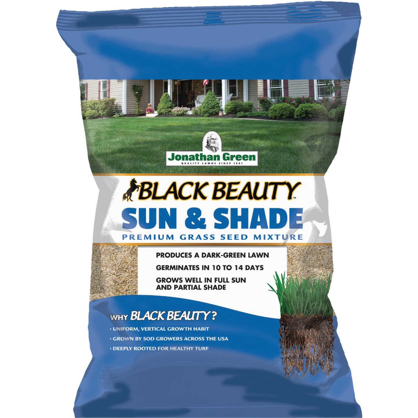 Jonathan Green Black Beauty 25 Lb. 9375 Sq. Ft. Coverage Sun & Shade Grass Seed Image 1