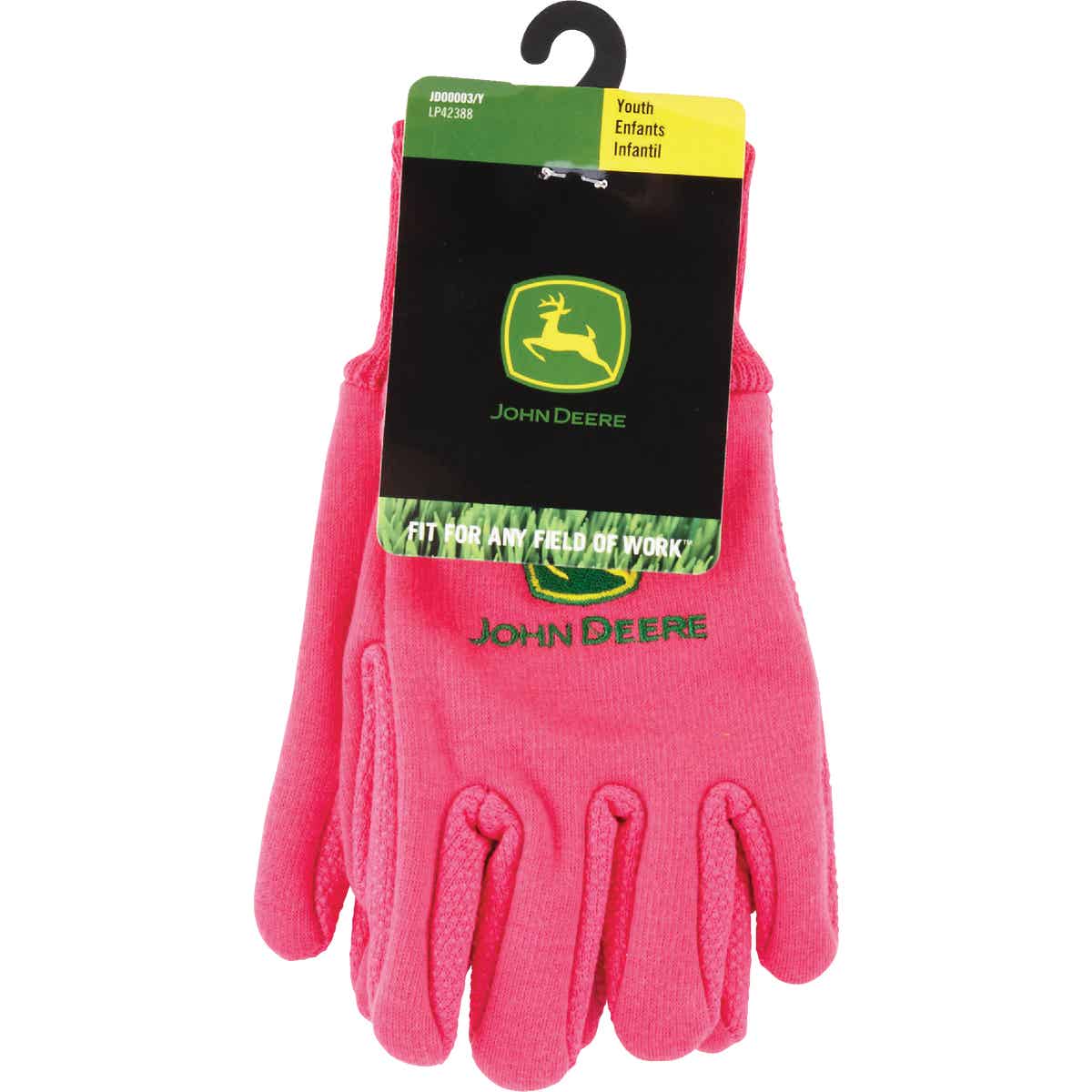 John Deere Youth Jersey Glove, Pink Image 2