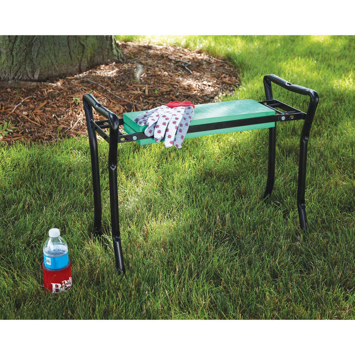 Best Garden Green Foam Pad w/Black Steel Frame Garden Kneeler Bench Image 5