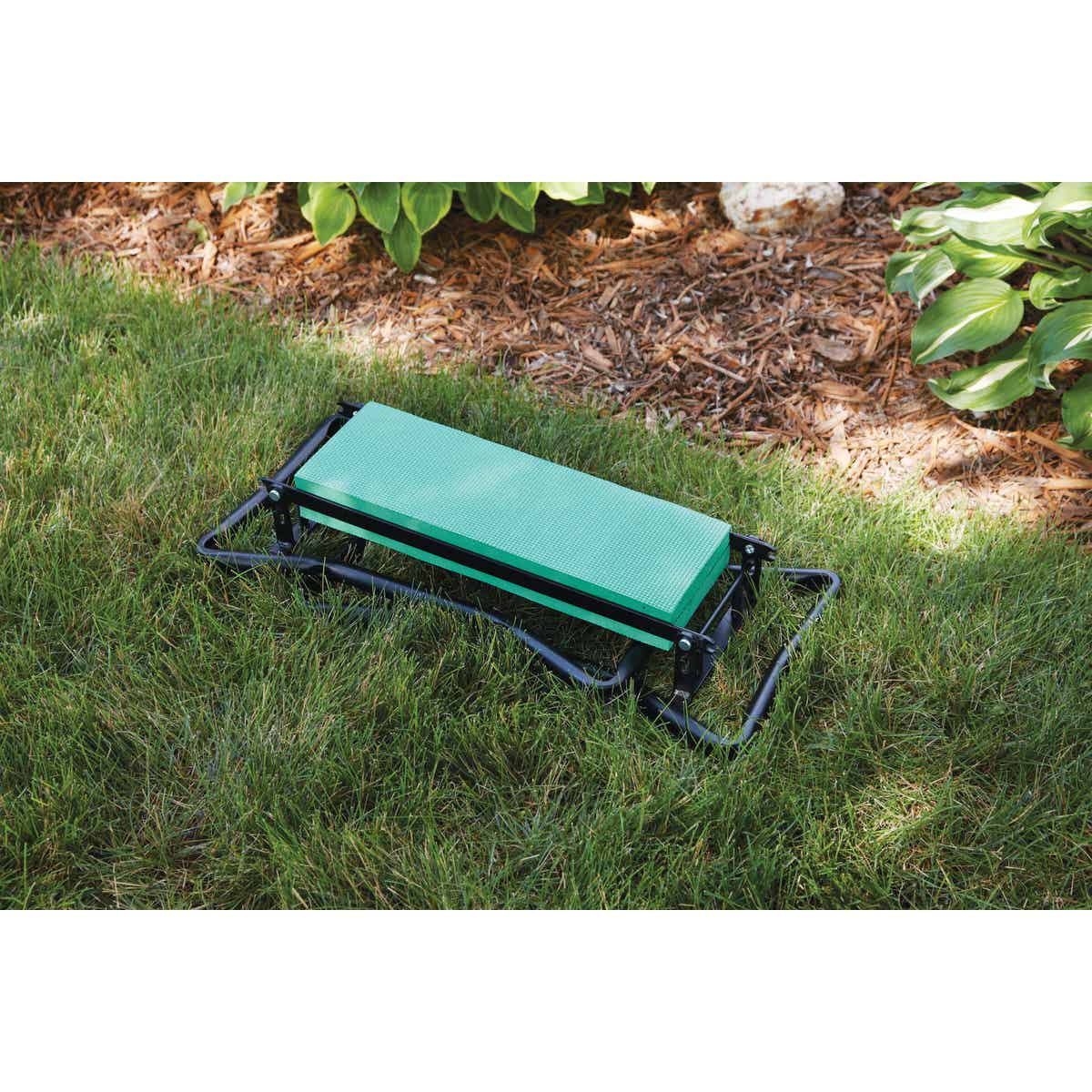 Best Garden Green Foam Pad w/Black Steel Frame Garden Kneeler Bench Image 8