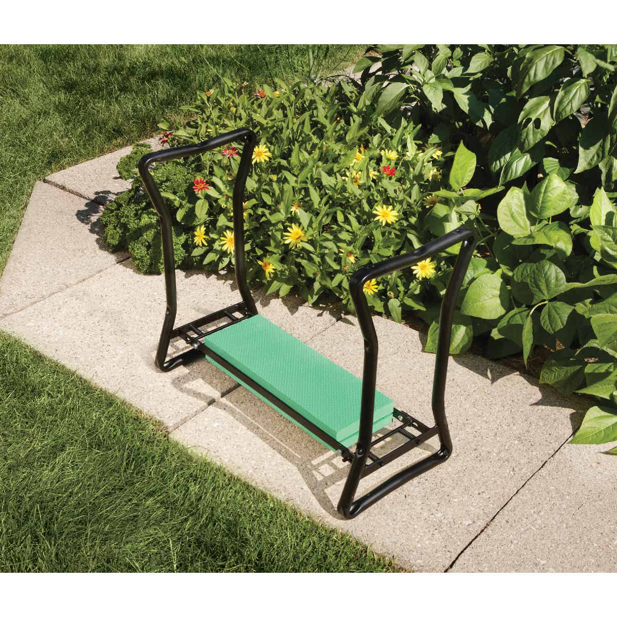 Best Garden Green Foam Pad w/Black Steel Frame Garden Kneeler Bench Image 12