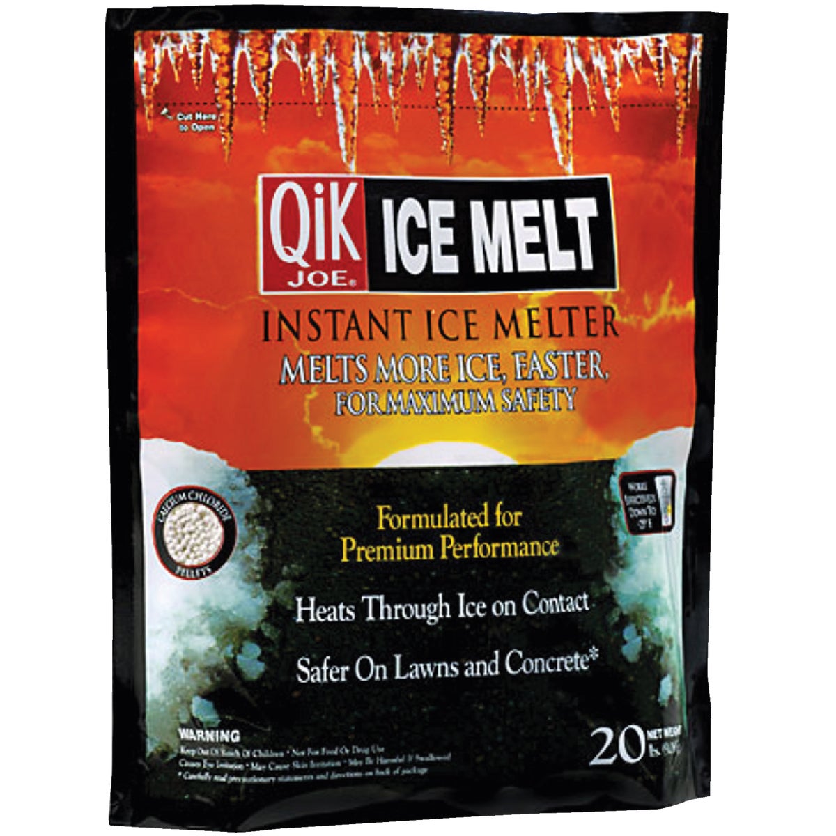 Qik Joe 20 Lb. Calcium Chloride Ice Melt Pellets Image 1
