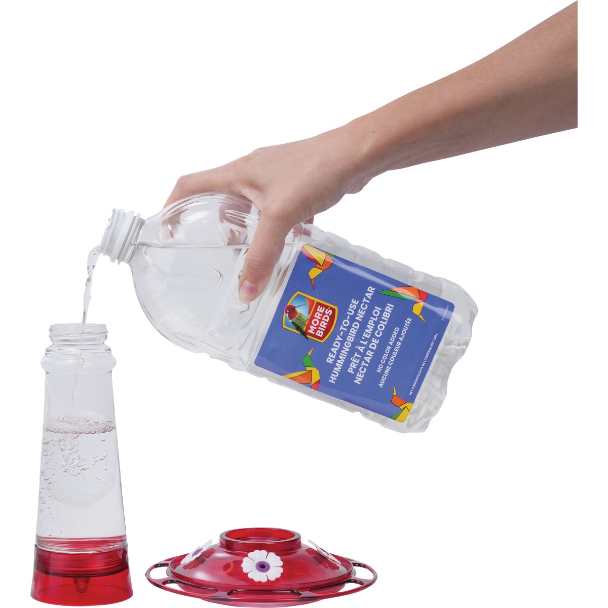 More Birds 64 Oz. Clear Ready To Use Liquid Hummingbird Nectar Image 2